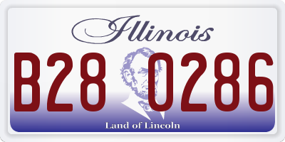 IL license plate B280286