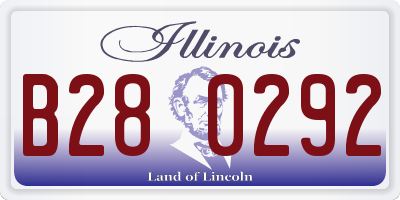 IL license plate B280292