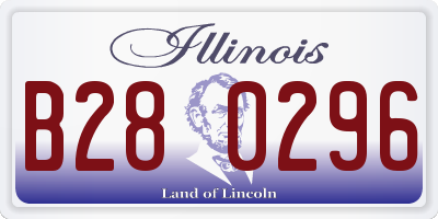 IL license plate B280296