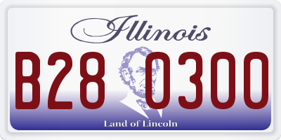 IL license plate B280300
