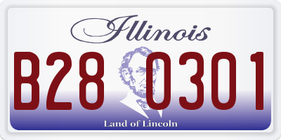 IL license plate B280301