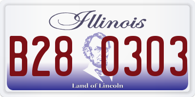 IL license plate B280303