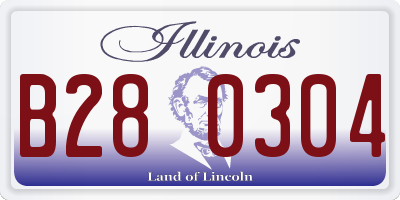 IL license plate B280304