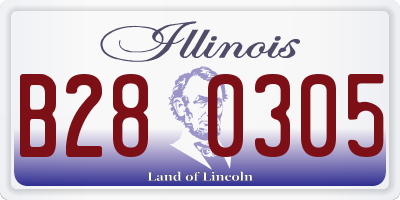 IL license plate B280305
