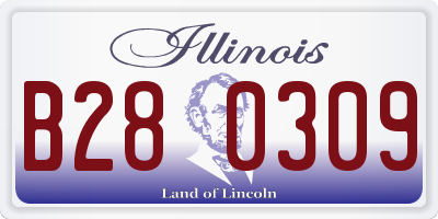 IL license plate B280309