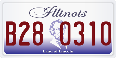 IL license plate B280310