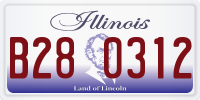 IL license plate B280312