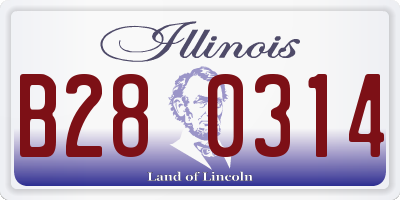 IL license plate B280314