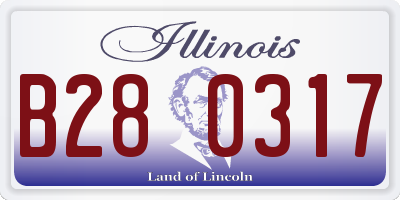 IL license plate B280317