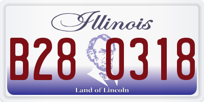 IL license plate B280318