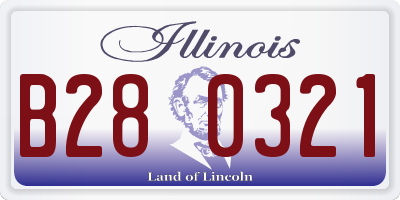 IL license plate B280321