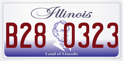 IL license plate B280323