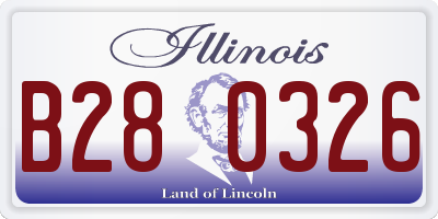 IL license plate B280326
