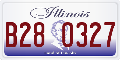 IL license plate B280327