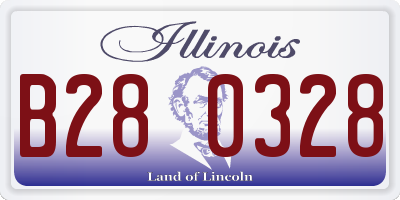 IL license plate B280328