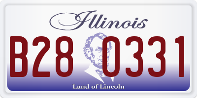 IL license plate B280331