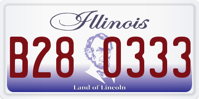 IL license plate B280333