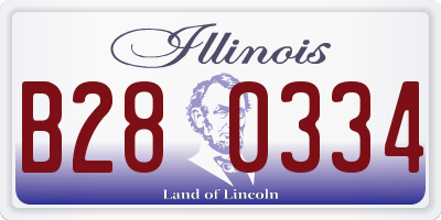 IL license plate B280334