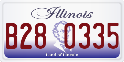 IL license plate B280335