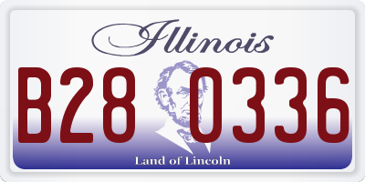 IL license plate B280336