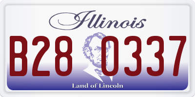 IL license plate B280337