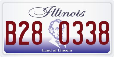 IL license plate B280338