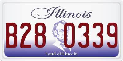 IL license plate B280339