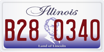 IL license plate B280340