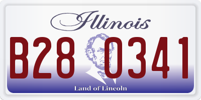 IL license plate B280341