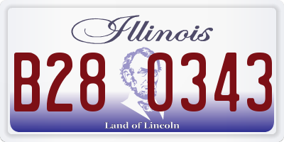 IL license plate B280343