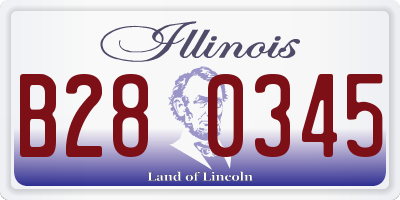 IL license plate B280345