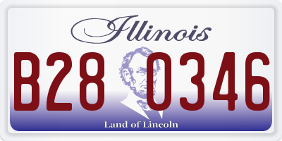 IL license plate B280346
