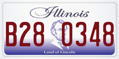 IL license plate B280348
