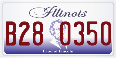 IL license plate B280350
