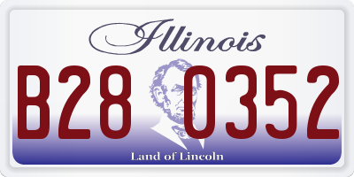 IL license plate B280352