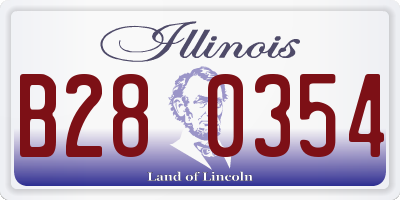 IL license plate B280354