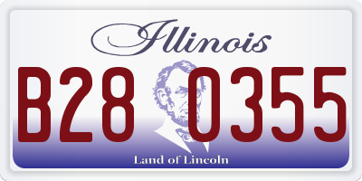 IL license plate B280355