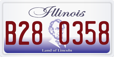 IL license plate B280358