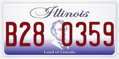 IL license plate B280359