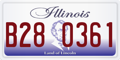 IL license plate B280361