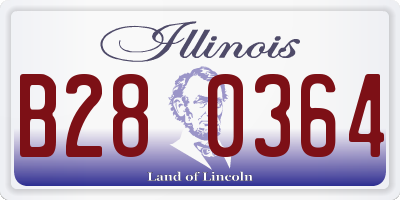 IL license plate B280364