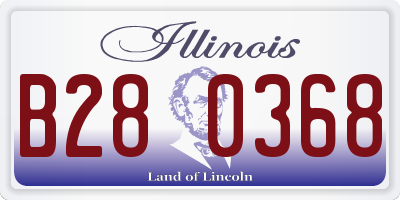 IL license plate B280368