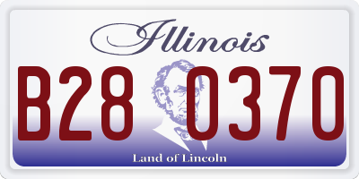 IL license plate B280370