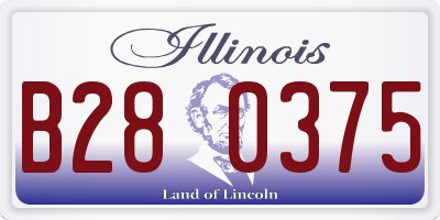 IL license plate B280375