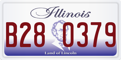 IL license plate B280379