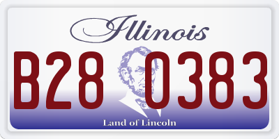 IL license plate B280383