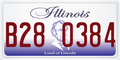 IL license plate B280384
