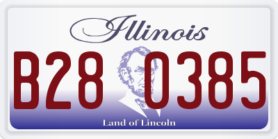 IL license plate B280385