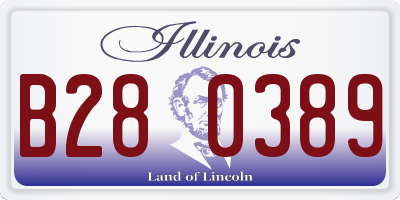IL license plate B280389