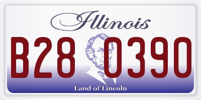 IL license plate B280390